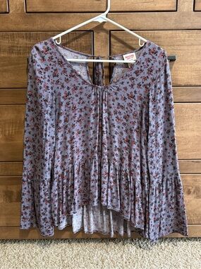 Mossimo purple long sleeve blouse